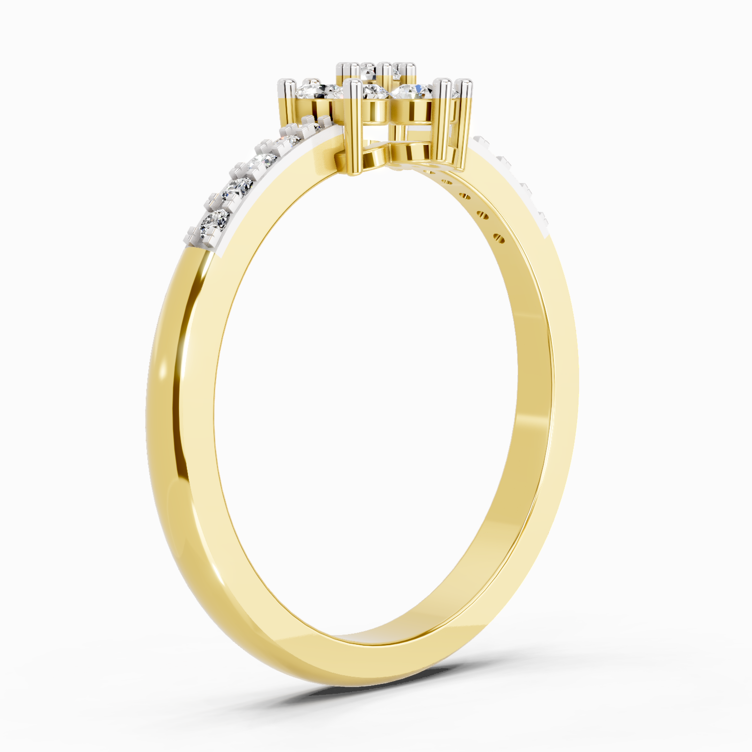 0.33 Ct Flower | 14K Yellow Gold