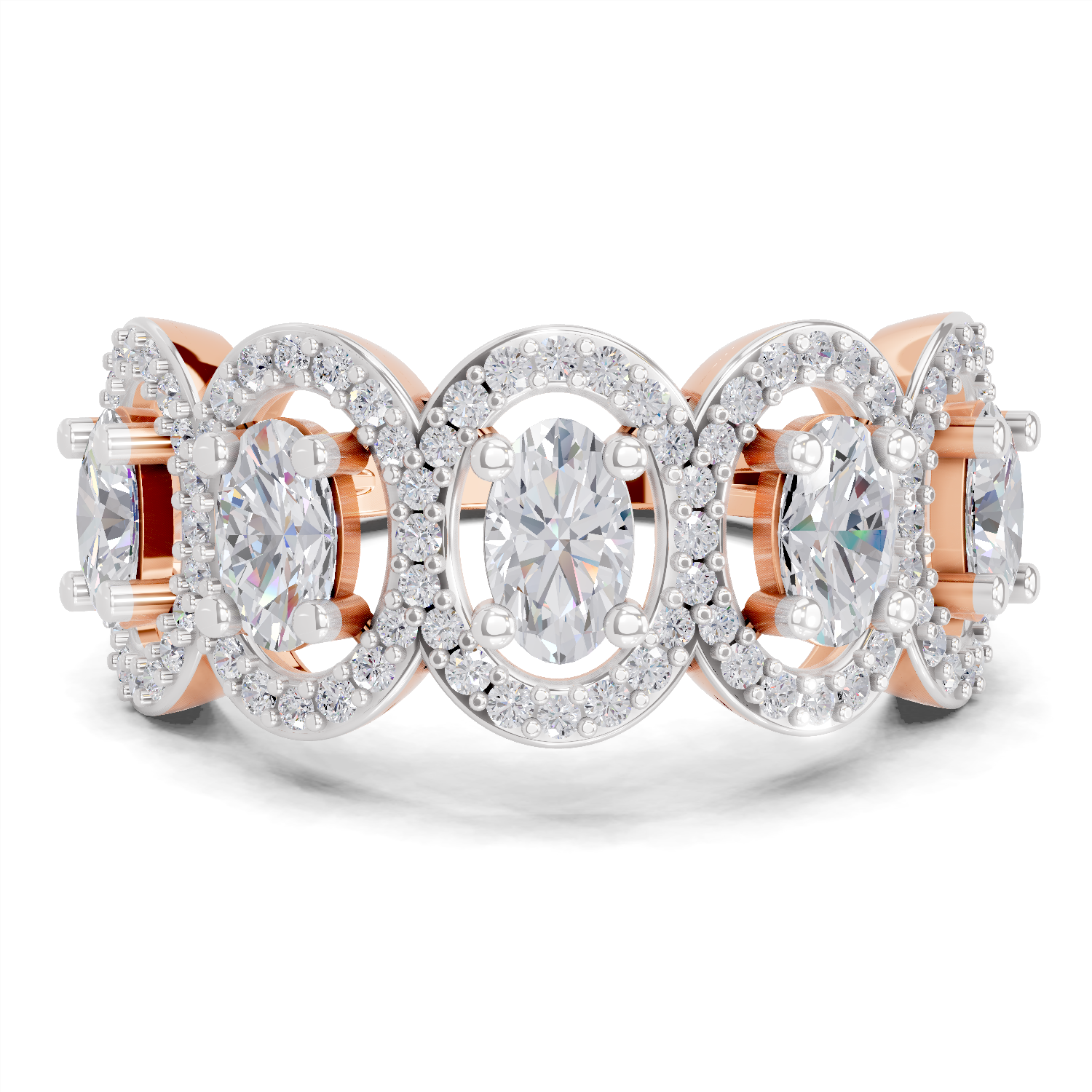 2.16 Carat Eternal Ovals Promise Engagement Ring | 14K Rose Gold