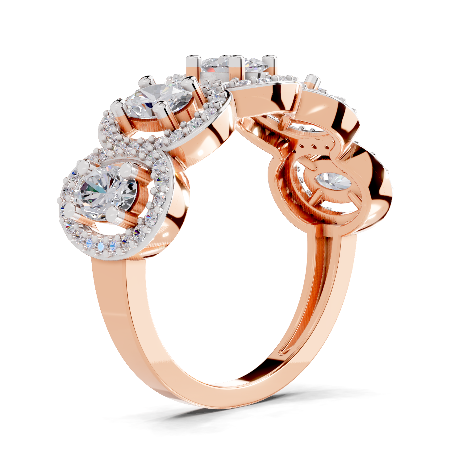 2.16 Carat Eternal Ovals Promise Engagement Ring | 14K Rose Gold