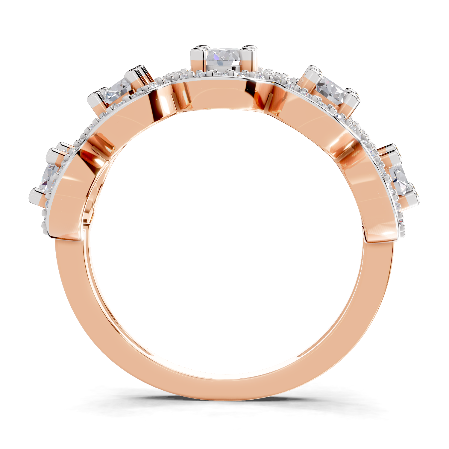 2.16 Carat Eternal Ovals Promise Engagement Ring | 14K Rose Gold