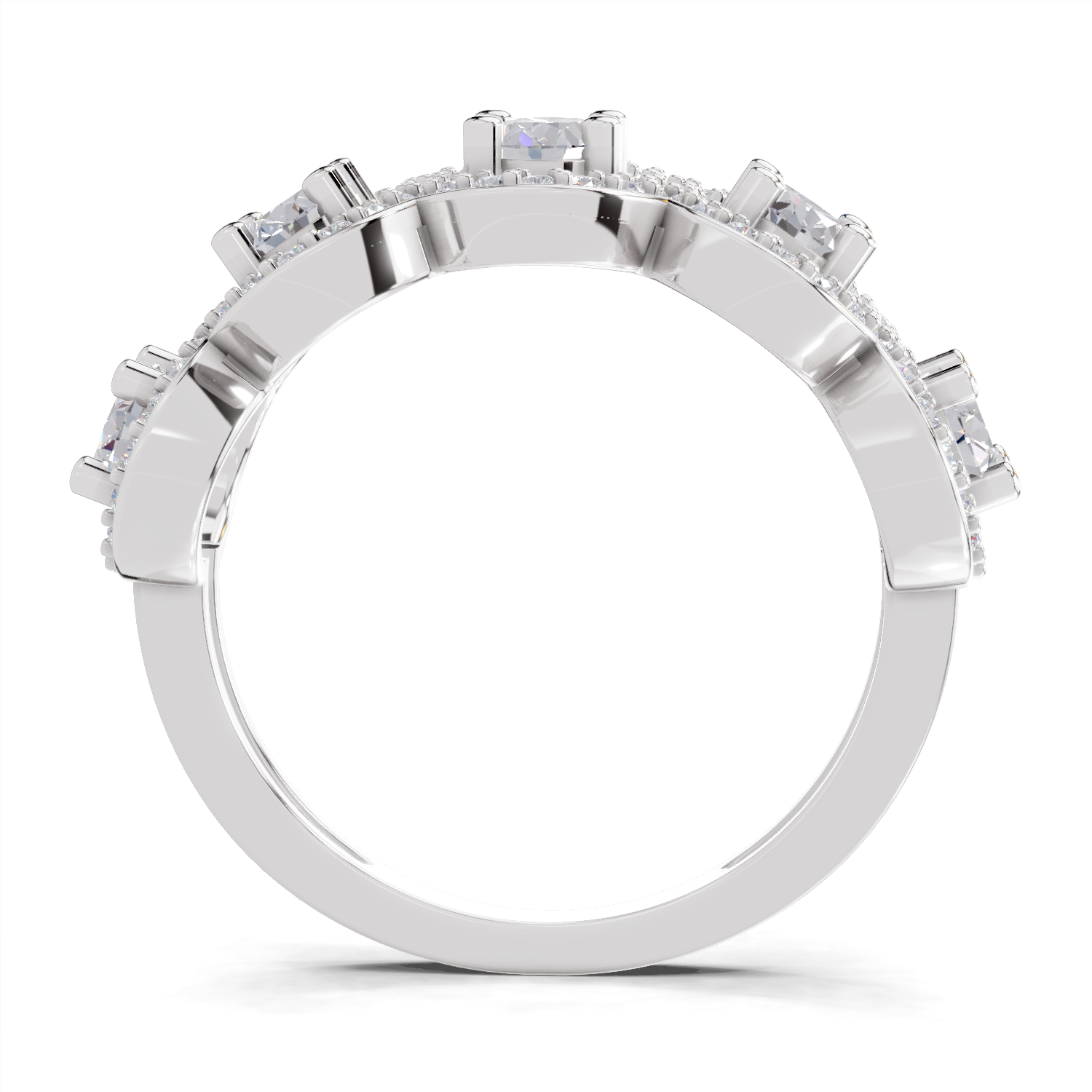 2.16 Carat Eternal Ovals Promise Engagement Ring | 14K White Gold