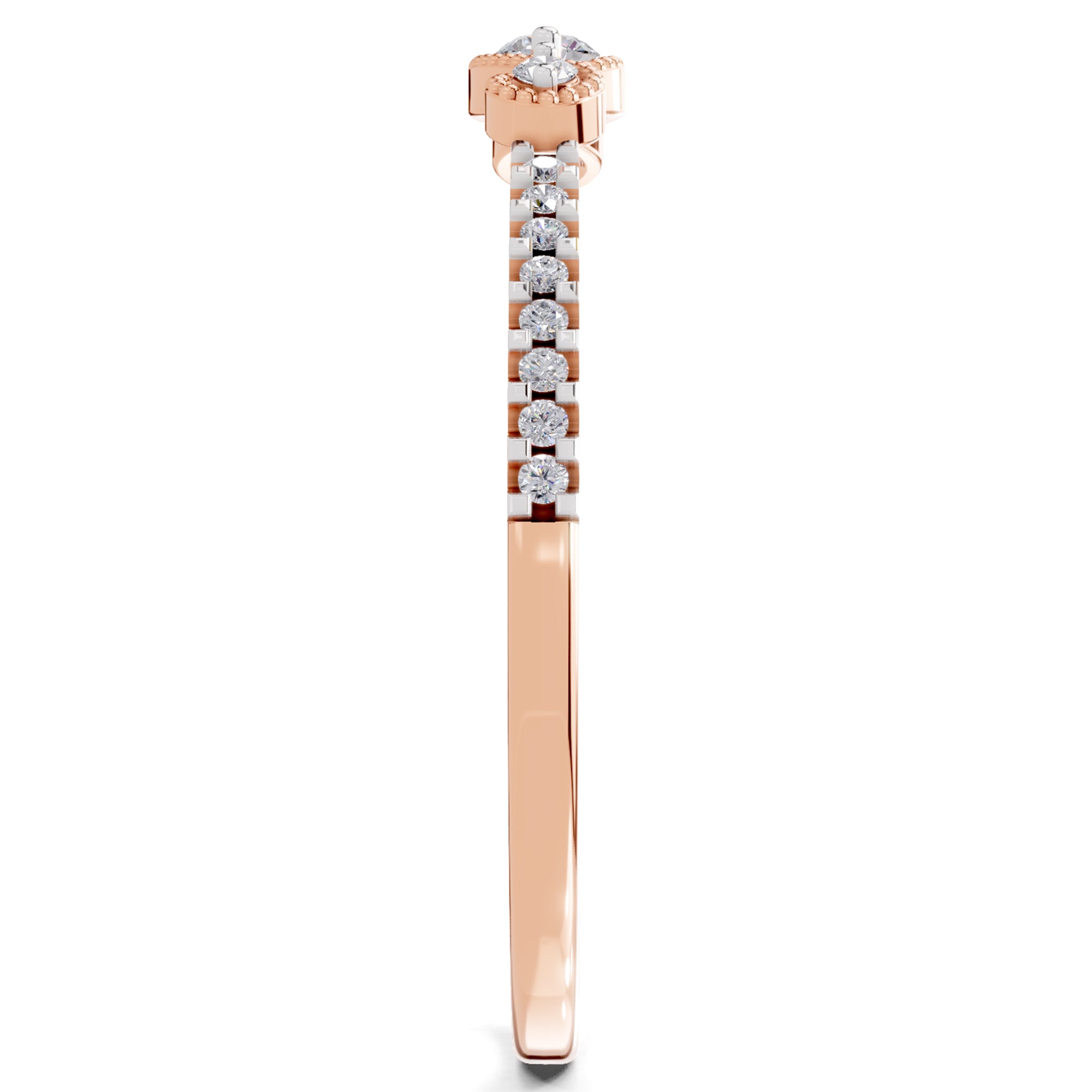 0.16 Carat Cushion Engagement Ring | 14K Rose Gold