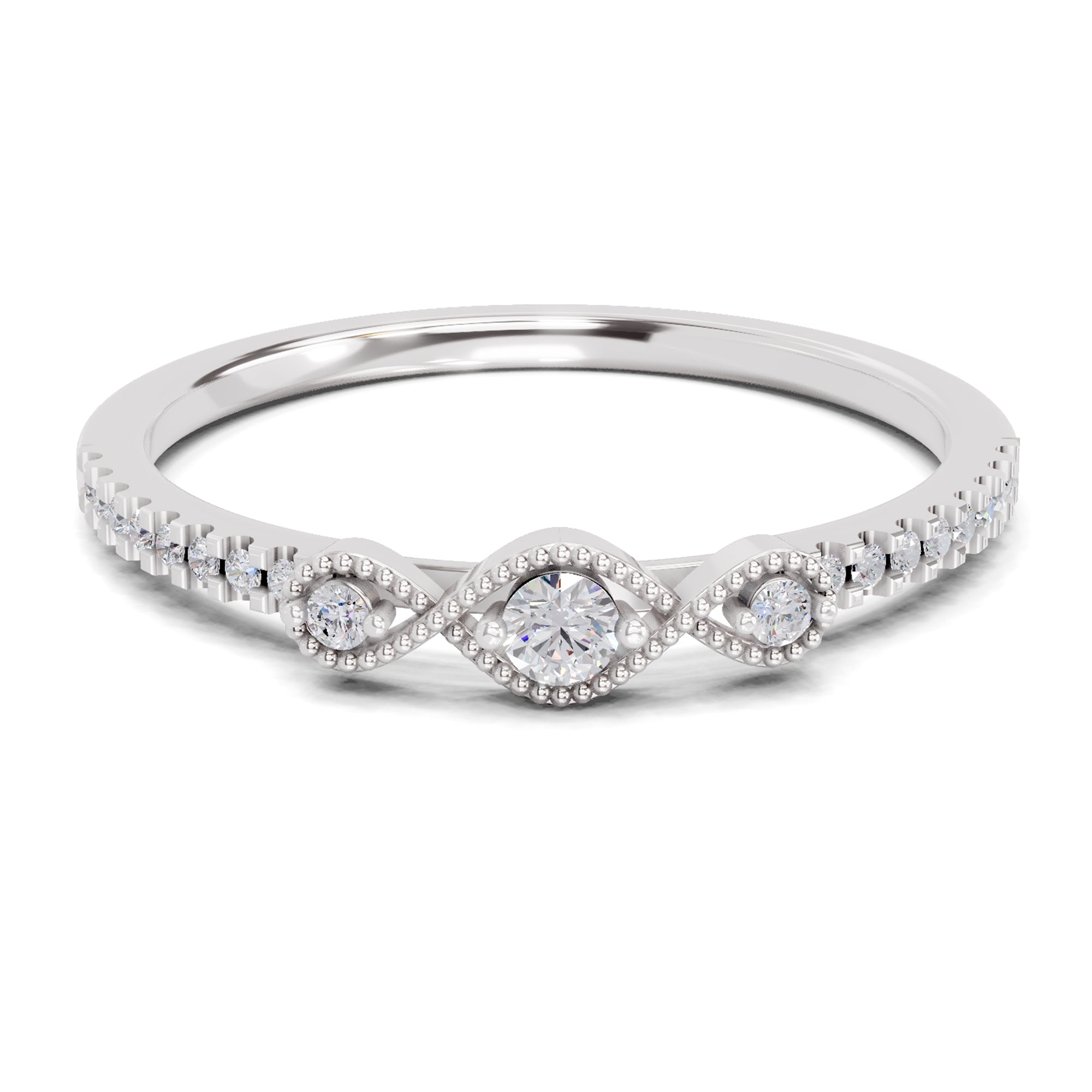 0.16 Carat Diamond Ring in 14K Gold