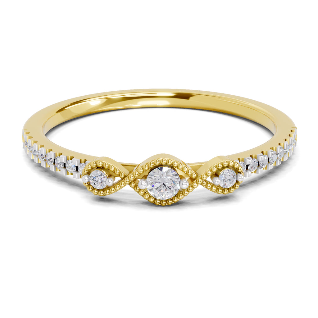 0.16 Carat Diamond Ring in 14K Gold