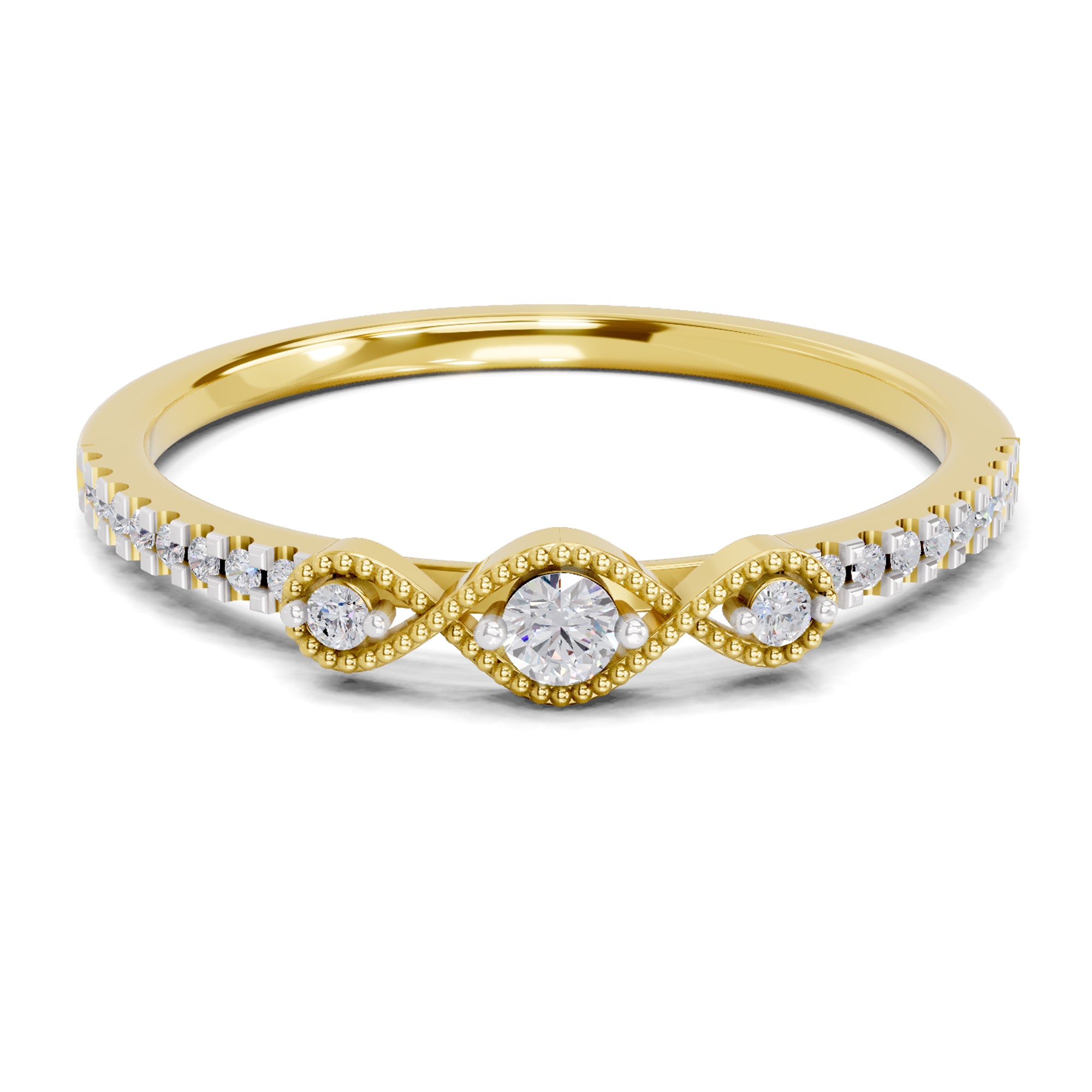 0.16 Carat Diamond Ring in 14K Gold
