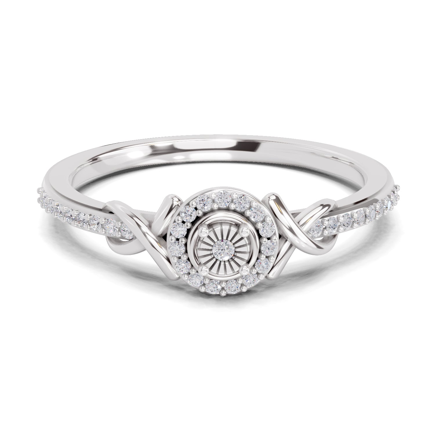 0.18 Carat Infinity Promise Engagement Ring | 14K White Gold