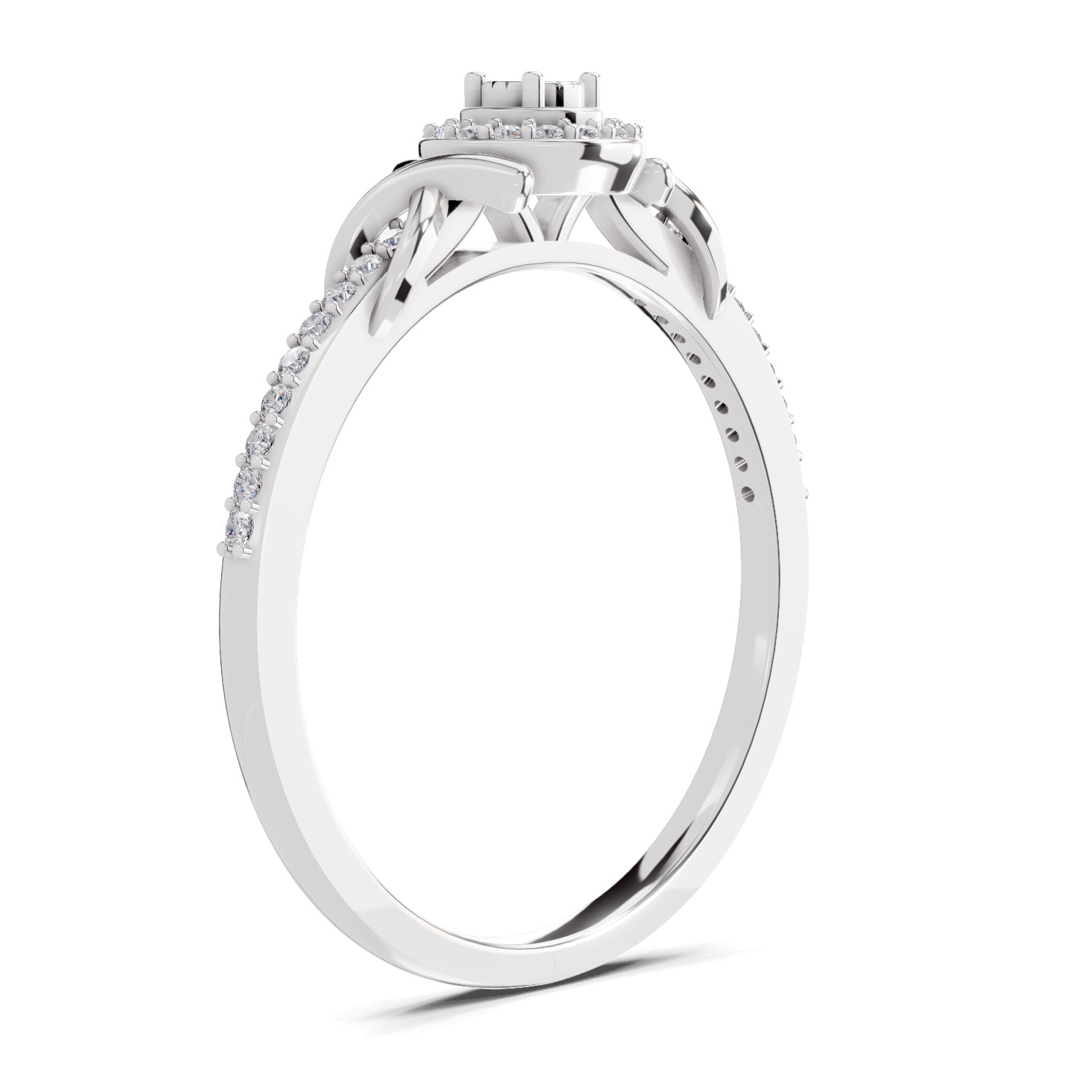 0.18 Carat Infinity Promise Engagement Ring | 14K White Gold