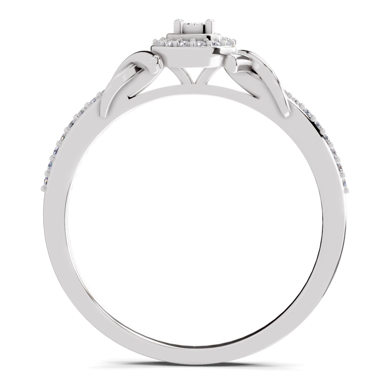 0.18 Carat Infinity Promise Engagement Ring | 14K White Gold