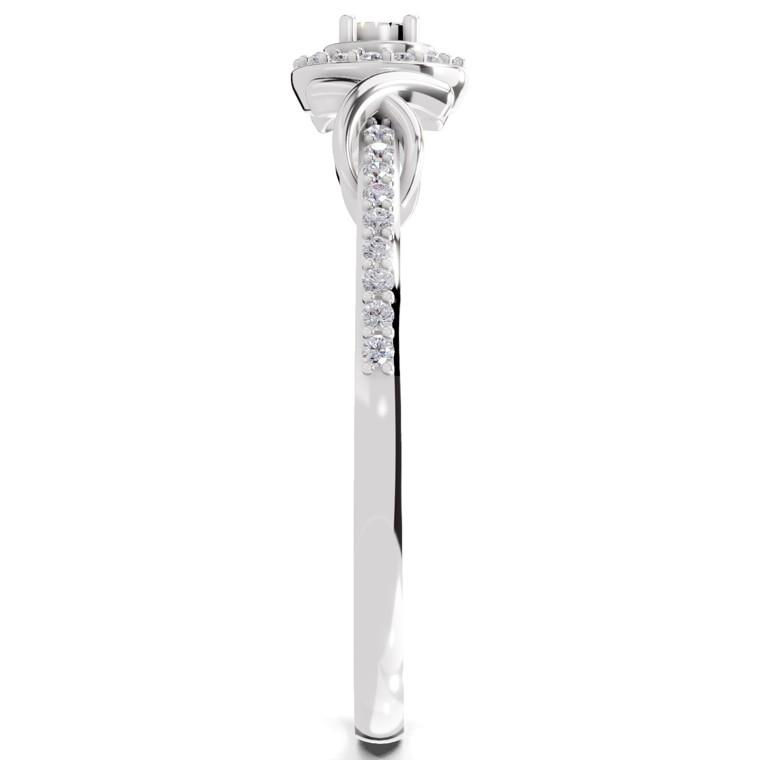 0.18 Carat Infinity Promise Engagement Ring | 14K White Gold