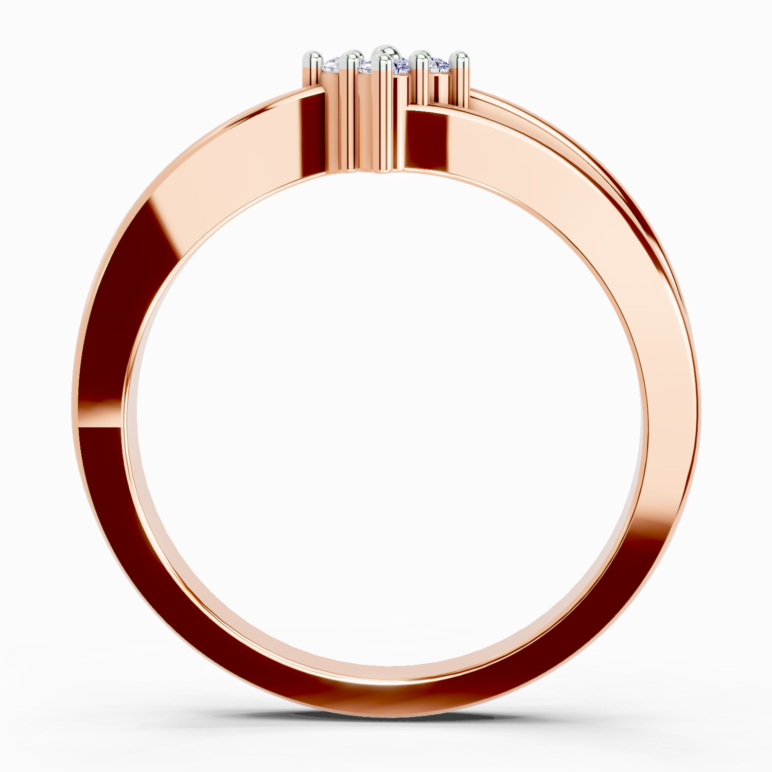 0.08 Carat Round Shape Diamond Ring | 14K Rose Gold