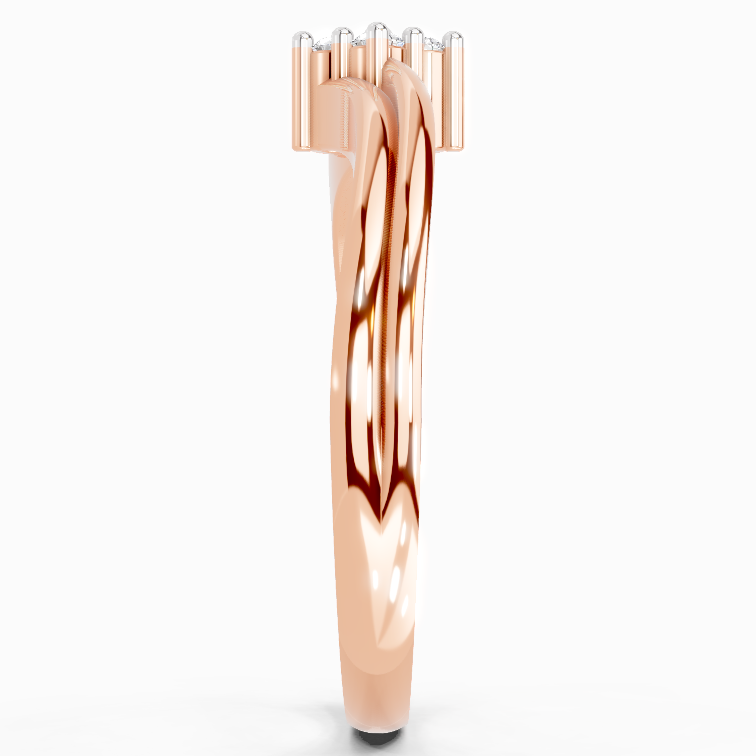 0.08 Carat Round Shape Diamond Ring | 14K Rose Gold