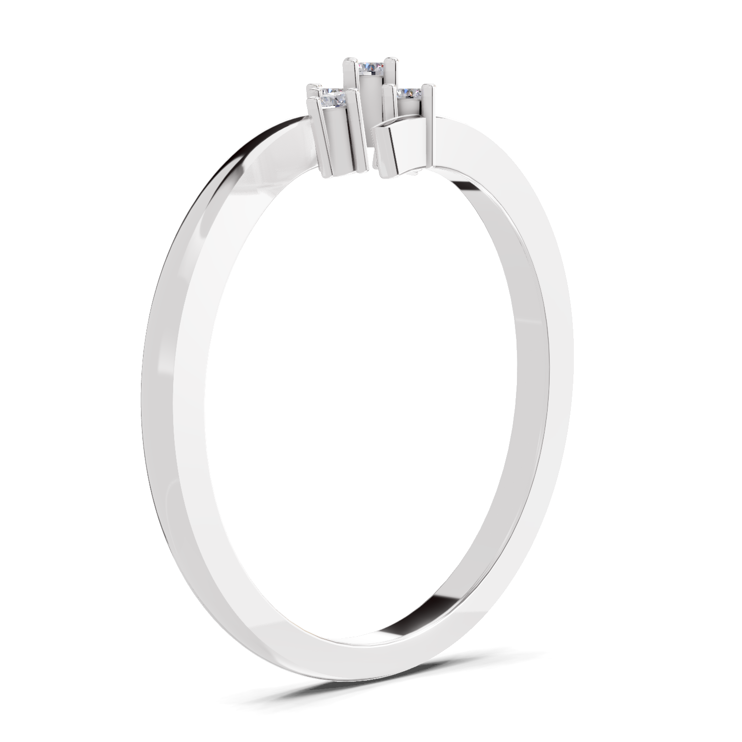 0.07 Carat Celeste Petal Promise Engagement Ring | 14K White Gold