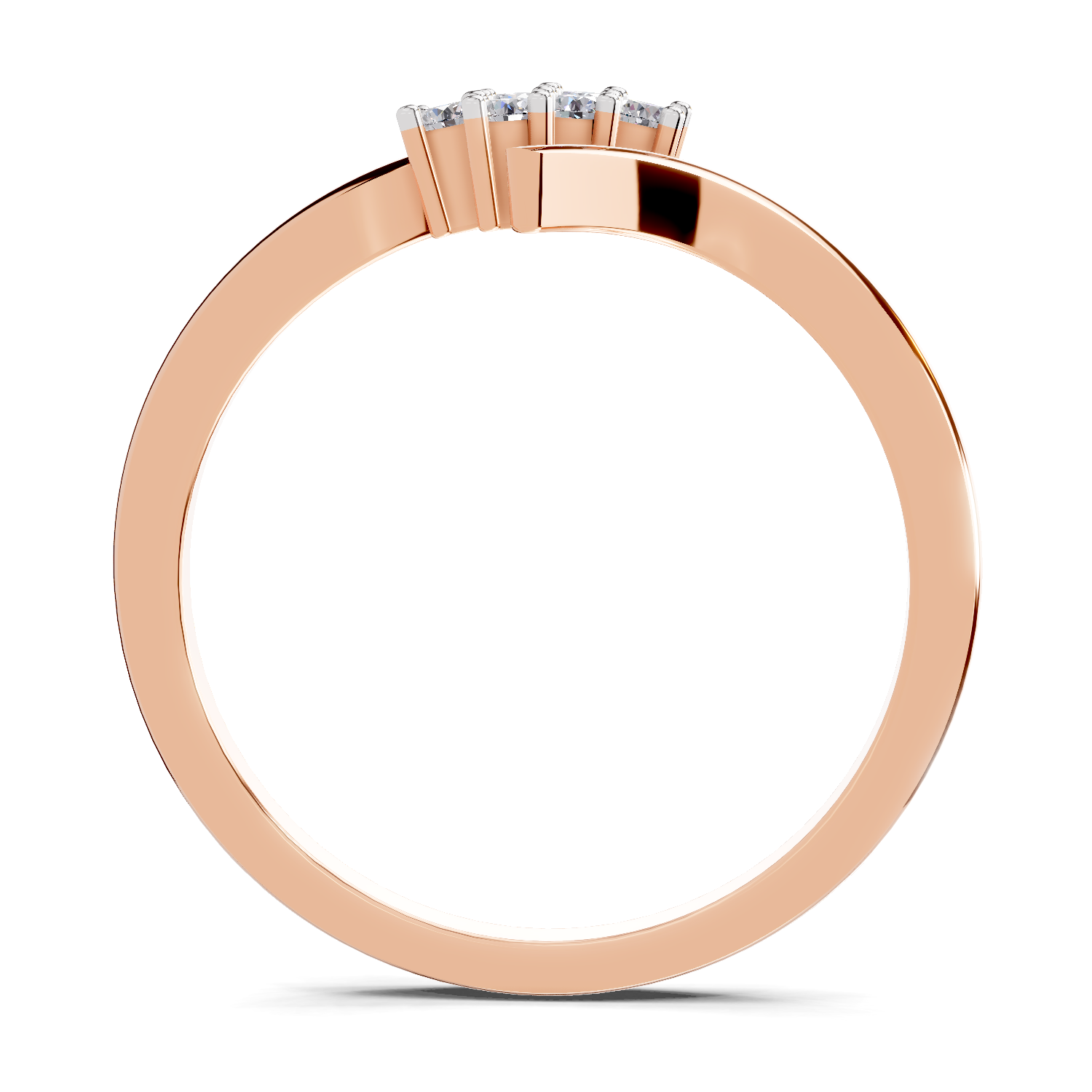 0.07 Carat Lumora Promise Engagement Ring | 14K Rose Gold