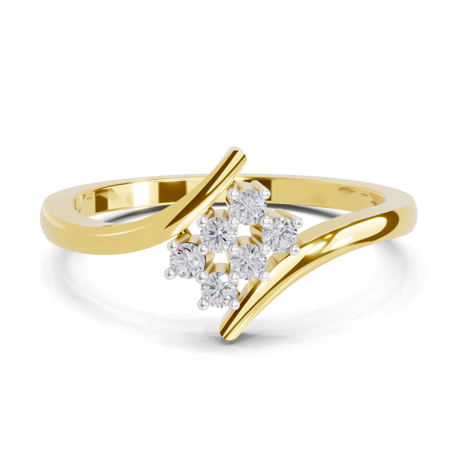 0.07 Carat Lumora Promise Engagement Ring | 14K Yellow Gold