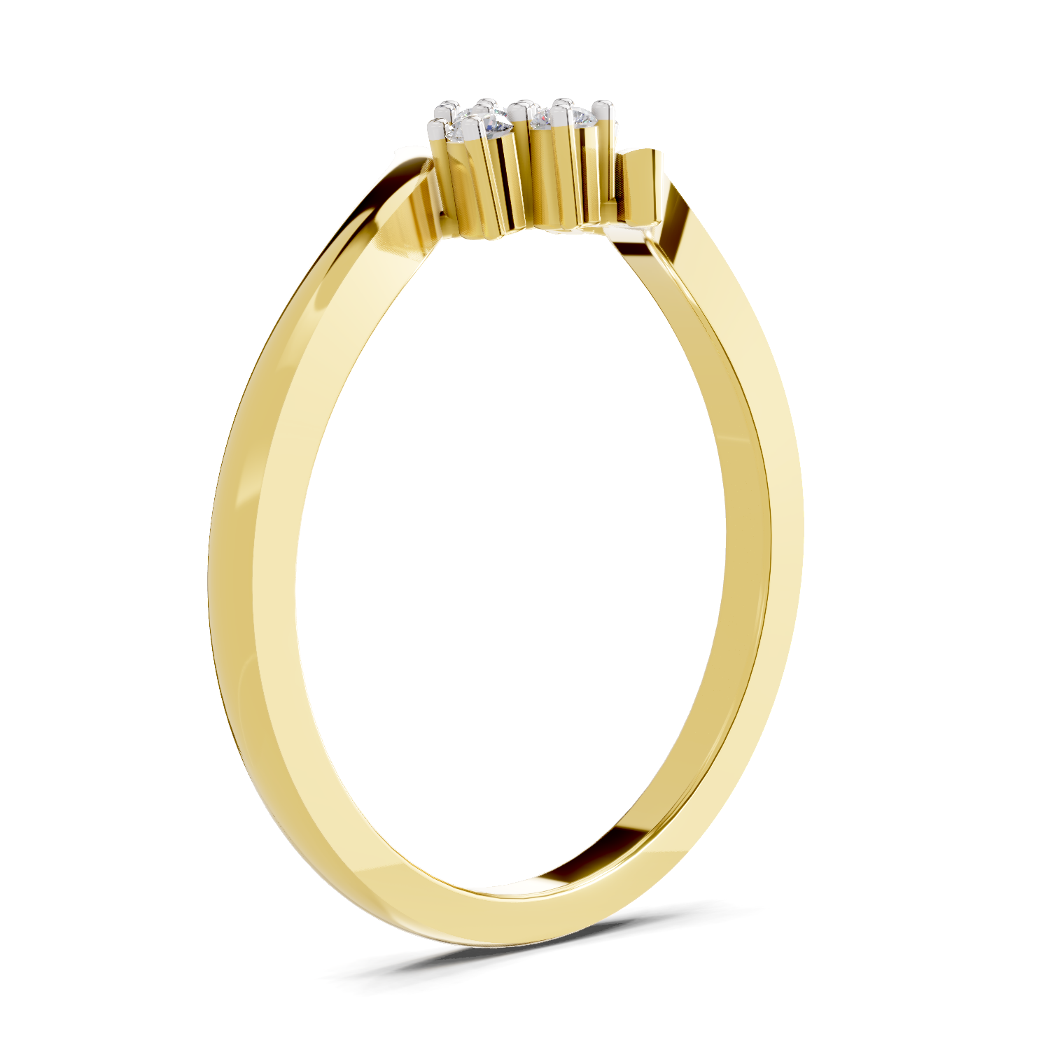 0.07 Carat Lumora Promise Engagement Ring | 14K Yellow Gold