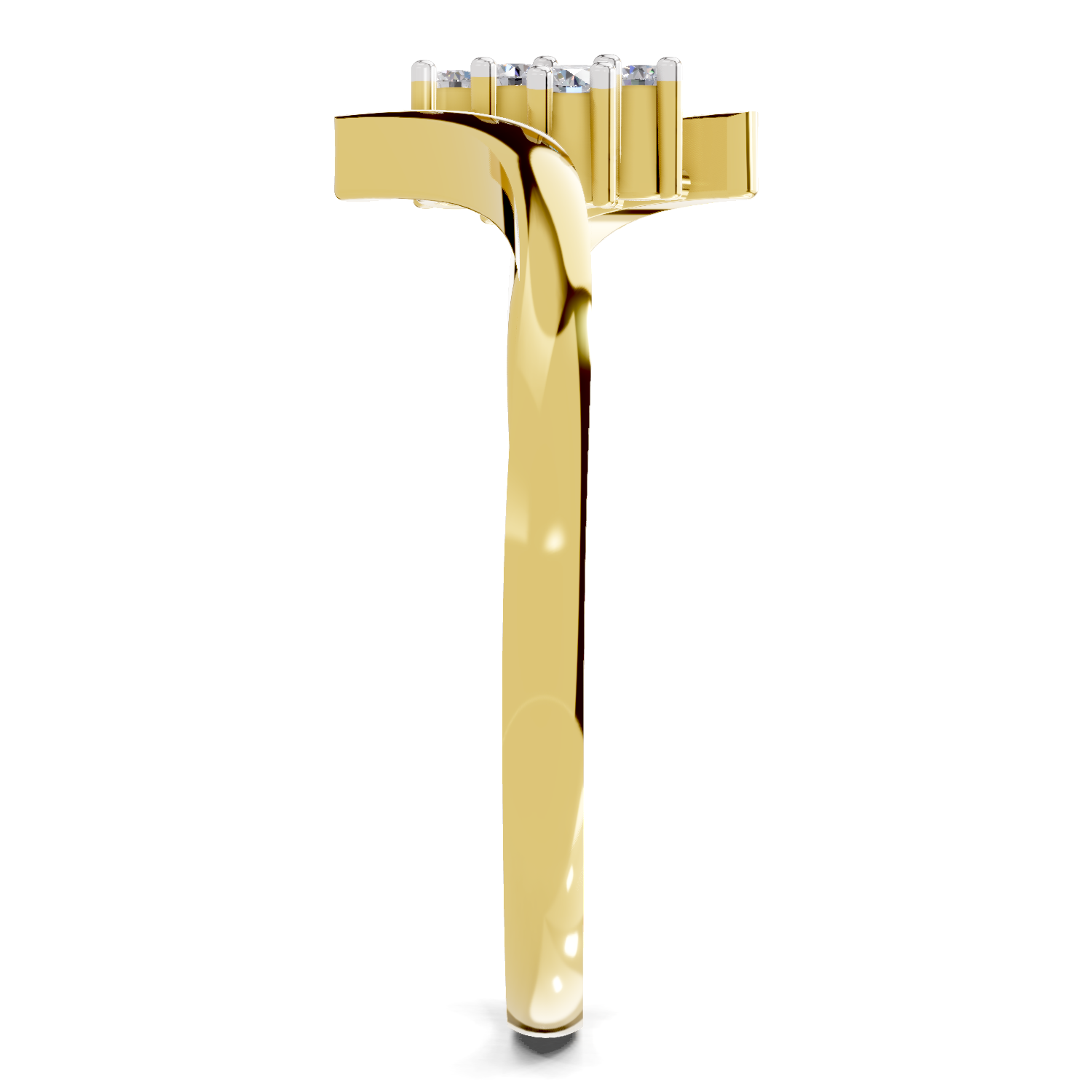 0.07 Carat Lumora Promise Engagement Ring | 14K Yellow Gold