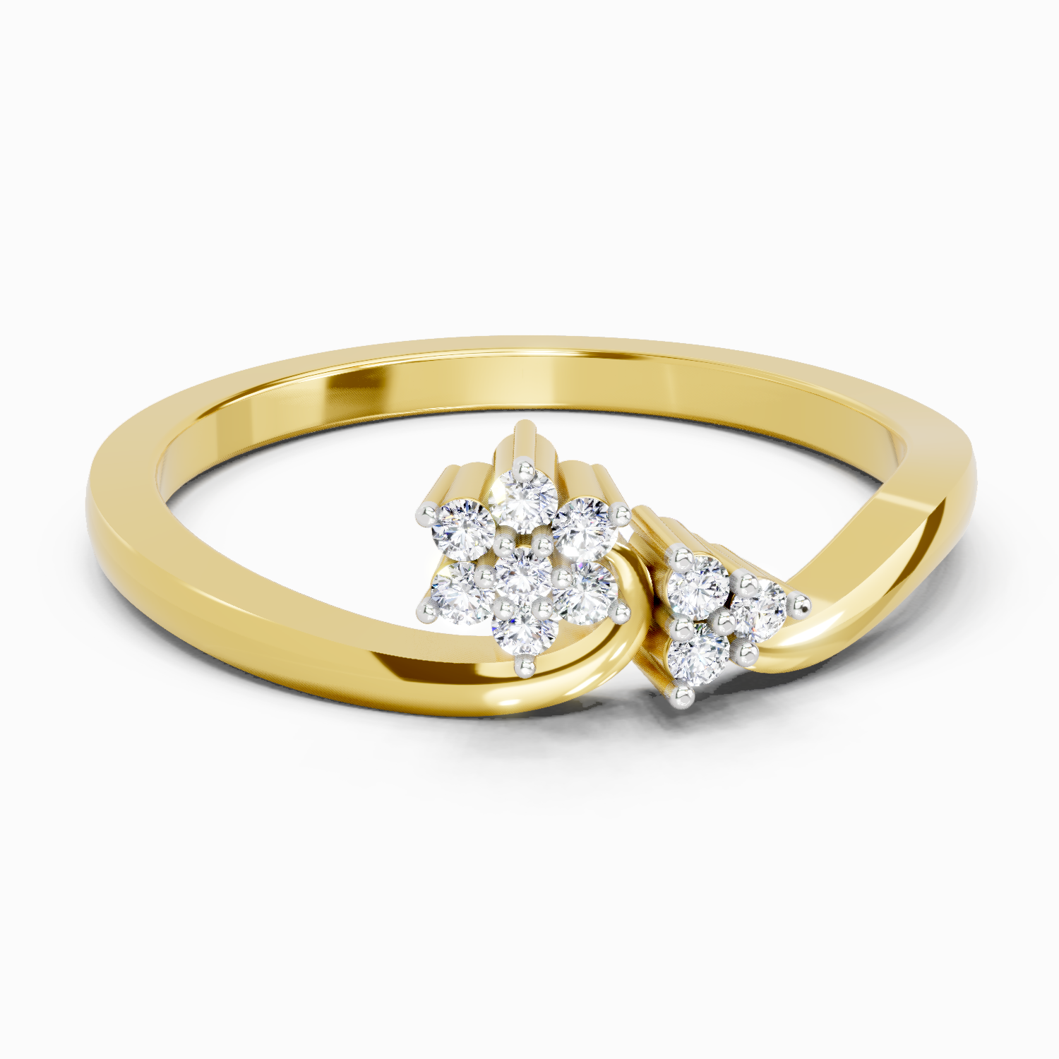 0.086 Ct Cluster | 14K Yellow Gold