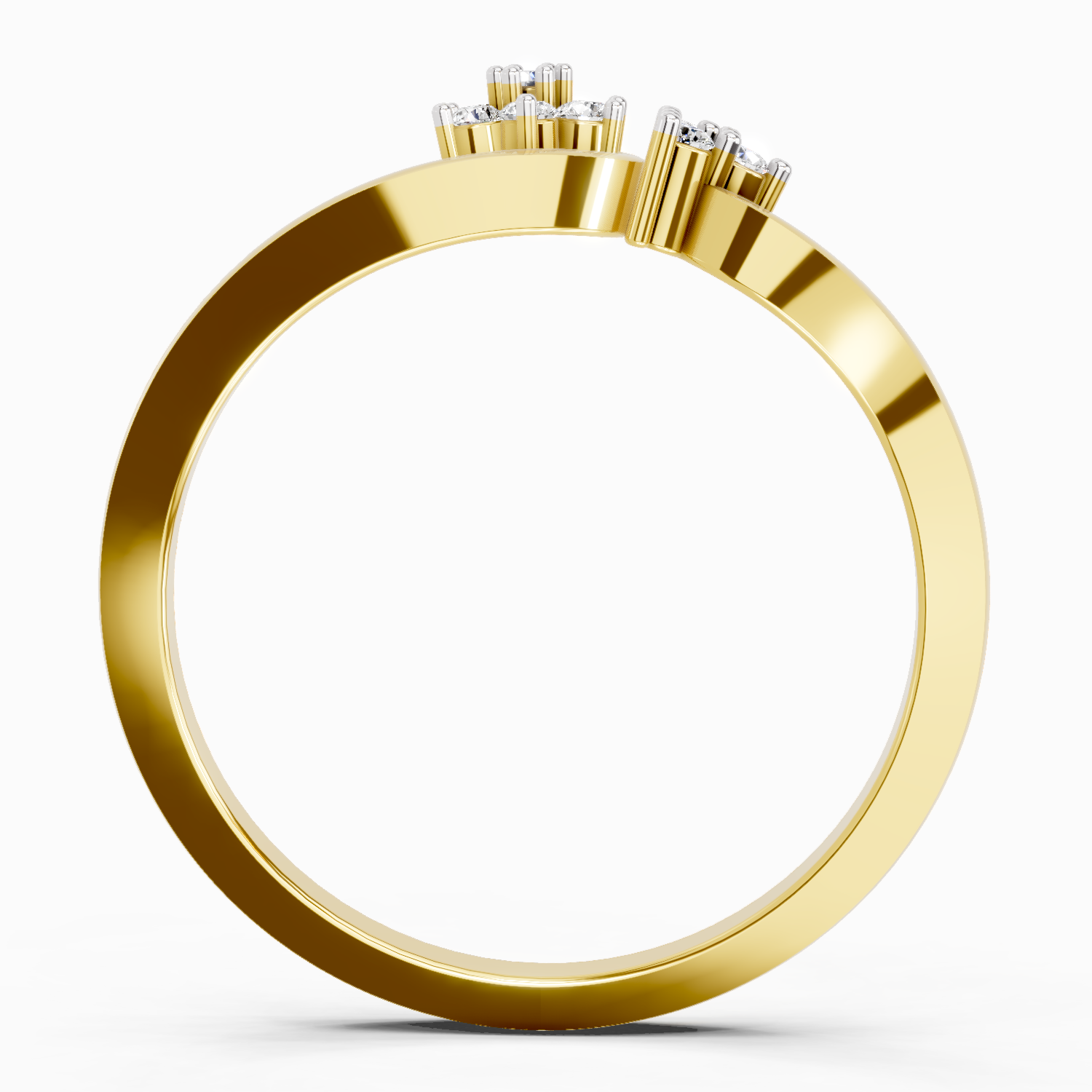 0.086 Ct Cluster | 14K Yellow Gold