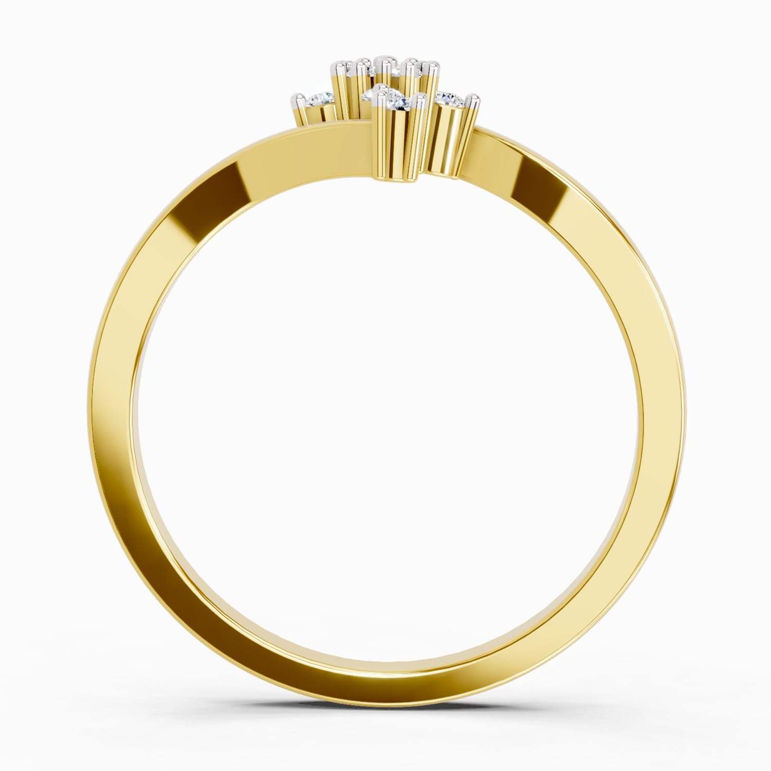 0.098 Ct Cluster | 14K Yellow Gold