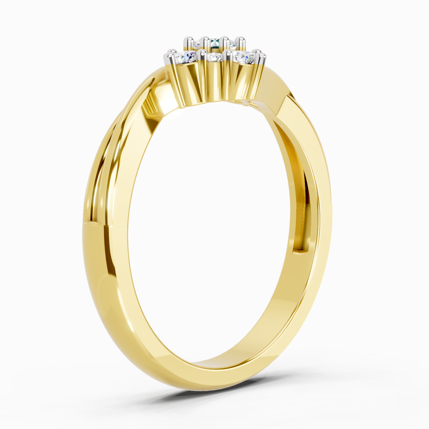 0.36 Ct Cluster | 14K Yellow Gold