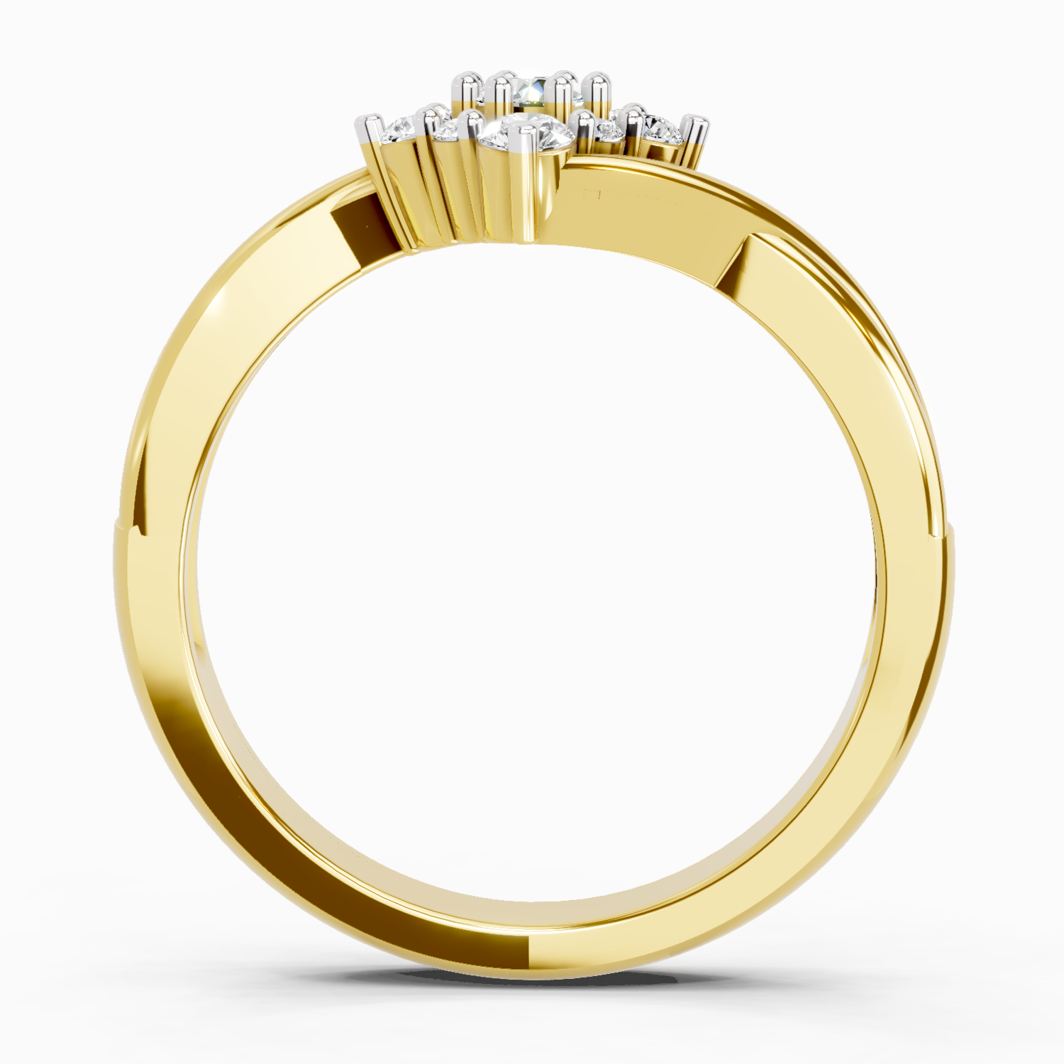 0.36 Ct Cluster | 14K Yellow Gold