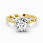 0.86 Ct Round Halo | 14K Yellow Gold