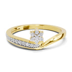0.11 Carat Solitaire Lab Grown Diamond Ring In 14K Gold
