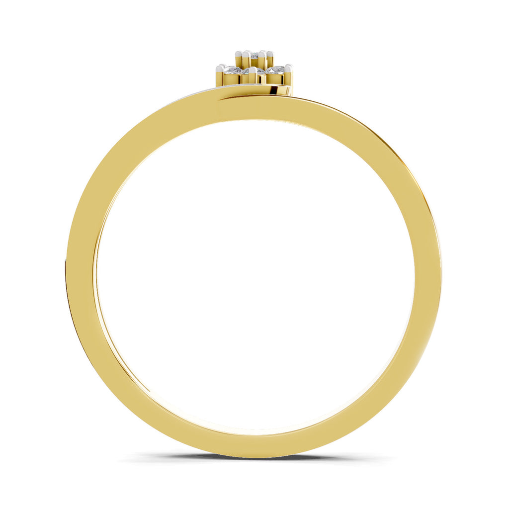 0.11 Carat Solitaire Lab Grown Diamond Ring In 14K Gold