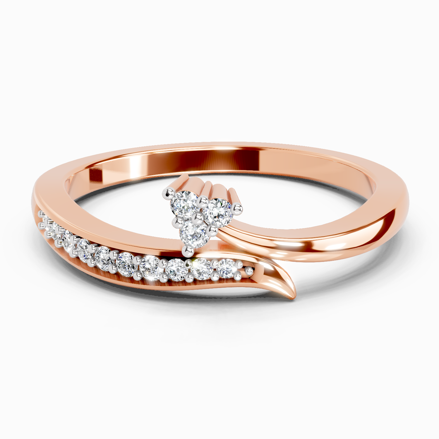 0.09 Ct Round Fashion Ring | 14K Rose Gold