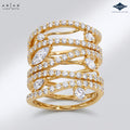 Arias by Lara Dutta Intertwining Multi-Stone Ring