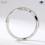 Arias by Lara Dutta Multi-Row Pave Diamond Wave Statement Ring