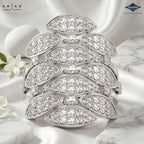 Arias by Lara Dutta Asteria Diamond Leaf Cluster Ring