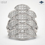 Arias by Lara Dutta Asteria Diamond Leaf Cluster Ring
