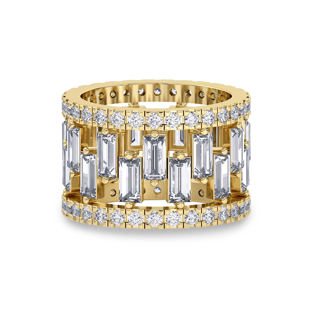 6.65 Carat Solitaire Lab Grown Diamond Ring In 14K Gold