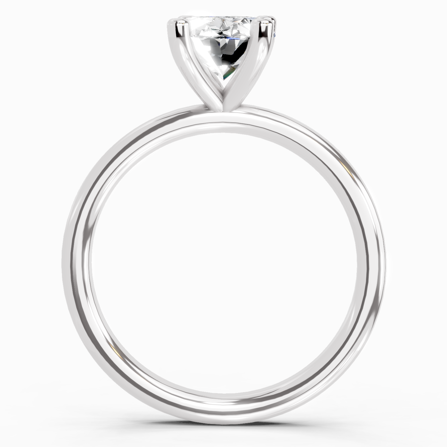 1.32 Ct Oval Solitaire Engagement| 14K White Gold