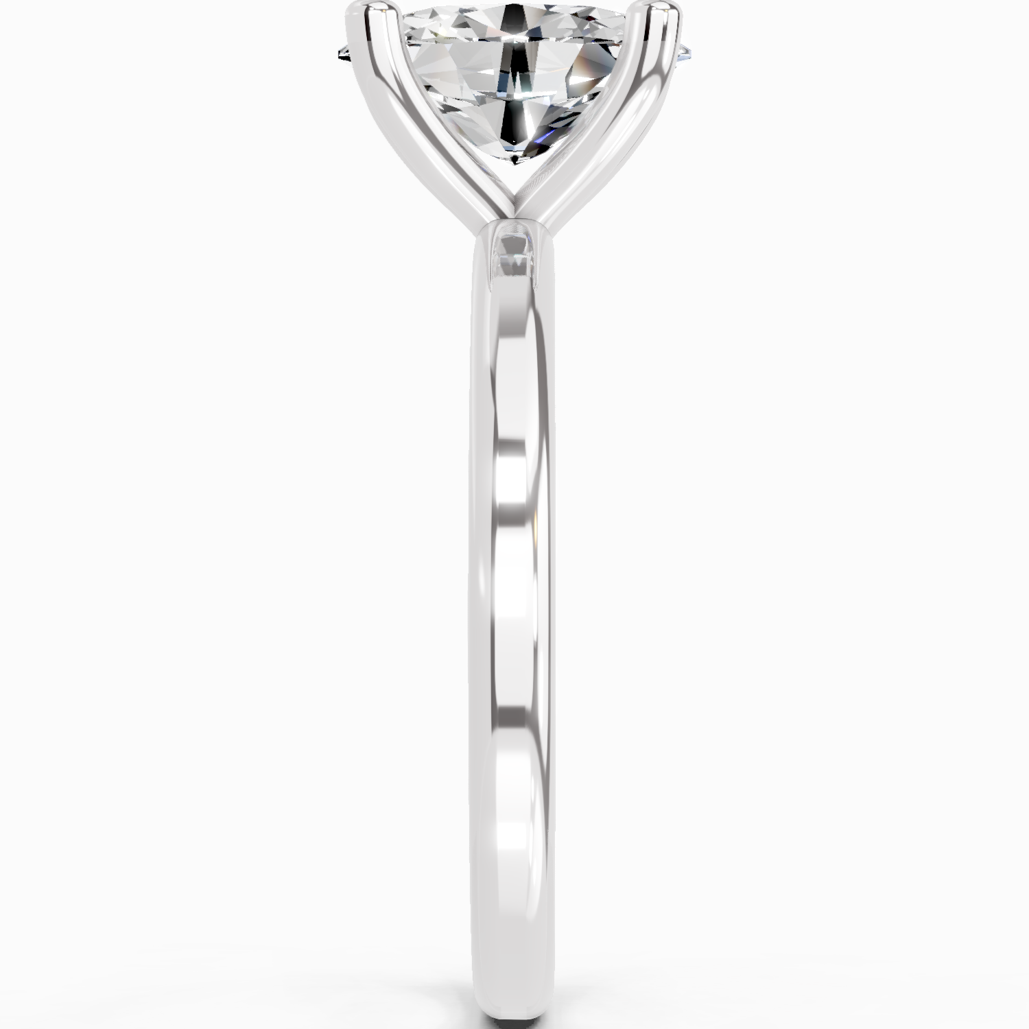 1.32 Ct Oval Solitaire Engagement| 14K White Gold