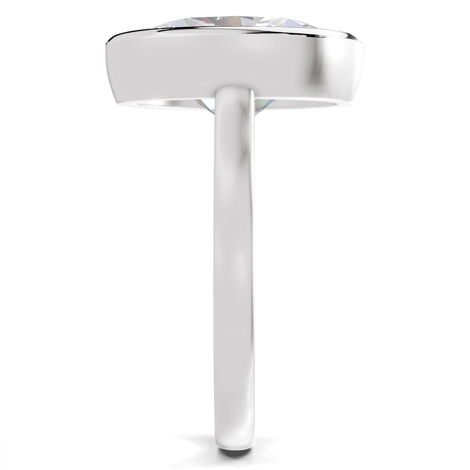 1.89 Carat Aurora Oval Promise Engagement Ring | 14K White Gold