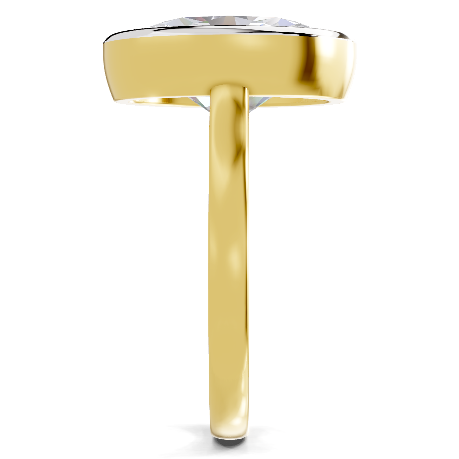 1.89 Carat Aurora Oval Promise Engagement Ring | 14K Yellow Gold