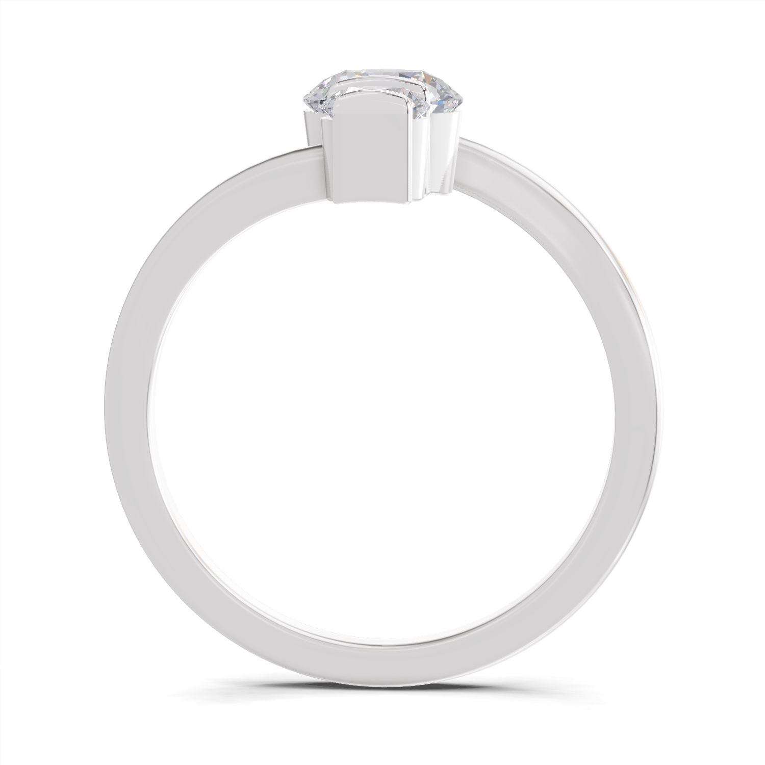 0.92 Carat Triastra Promise Engagement Ring | 14K White Gold