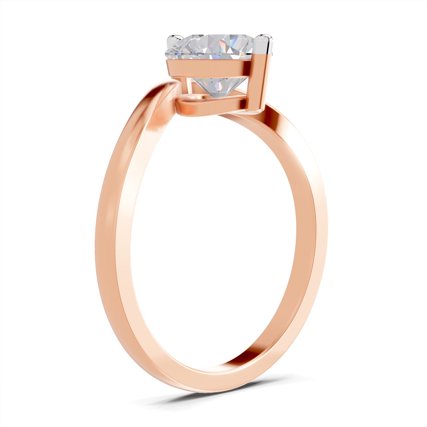 1.25 Carat Solara Crown Promise Engagement Ring | 14K Rose Gold