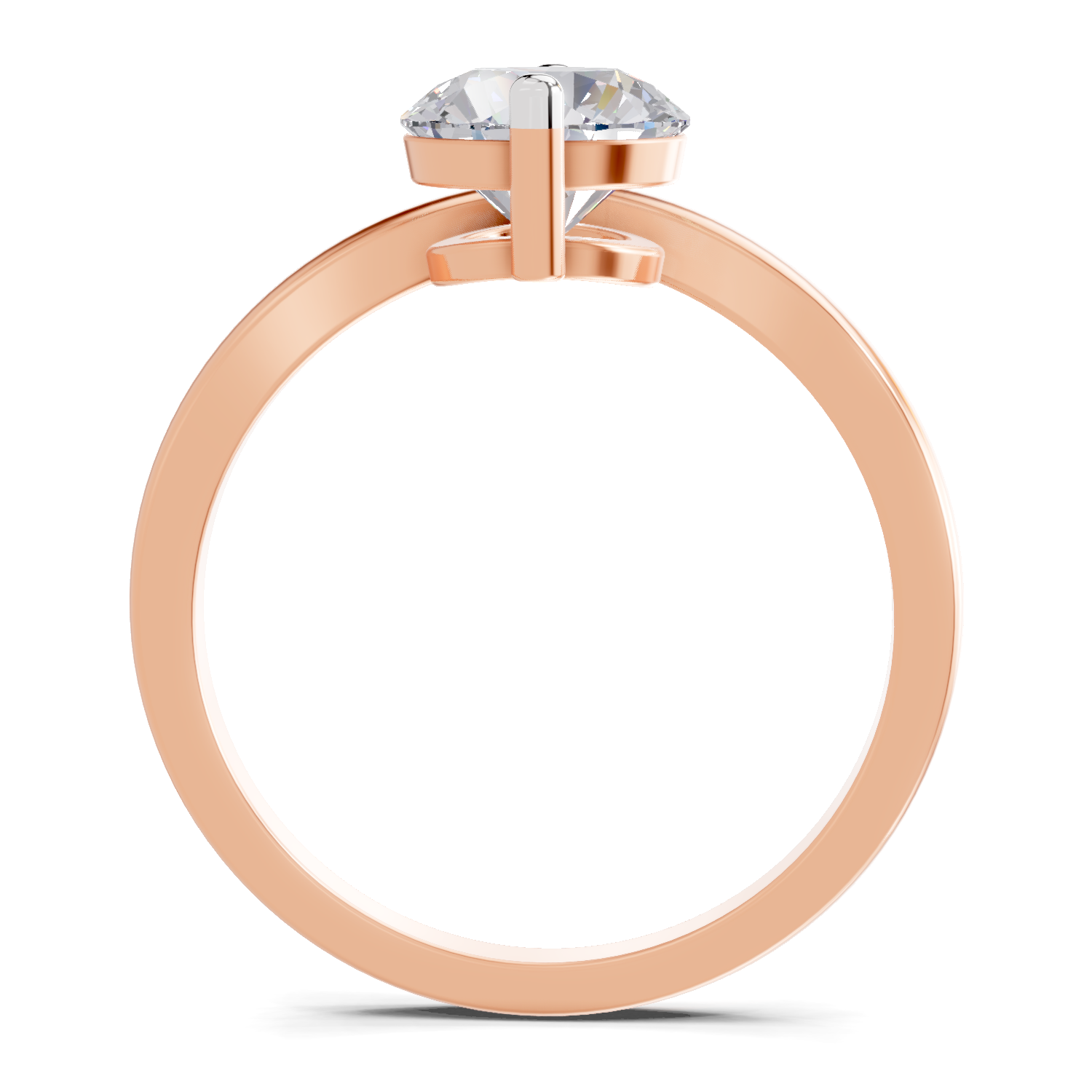 1.25 Carat Solara Crown Promise Engagement Ring | 14K Rose Gold