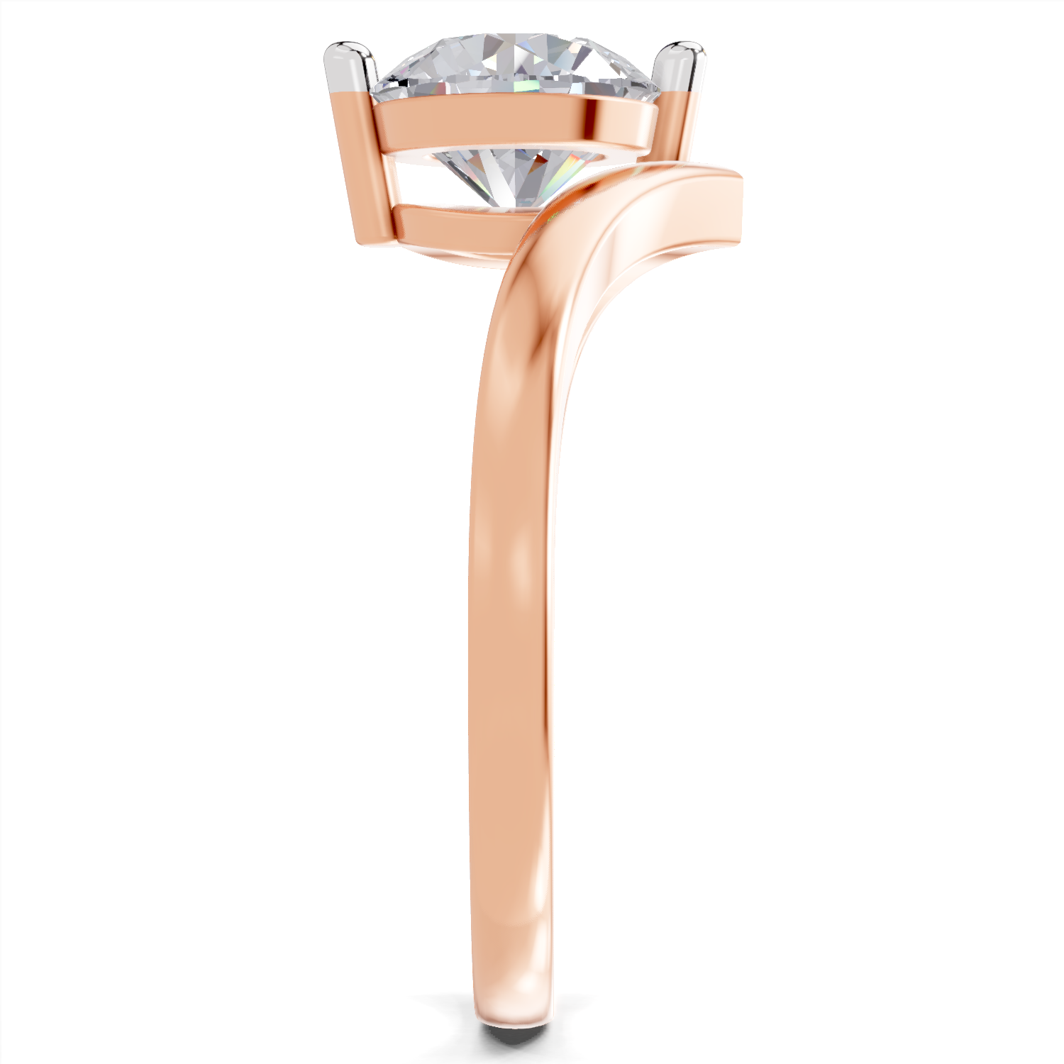 1.25 Carat Solara Crown Promise Engagement Ring | 14K Rose Gold