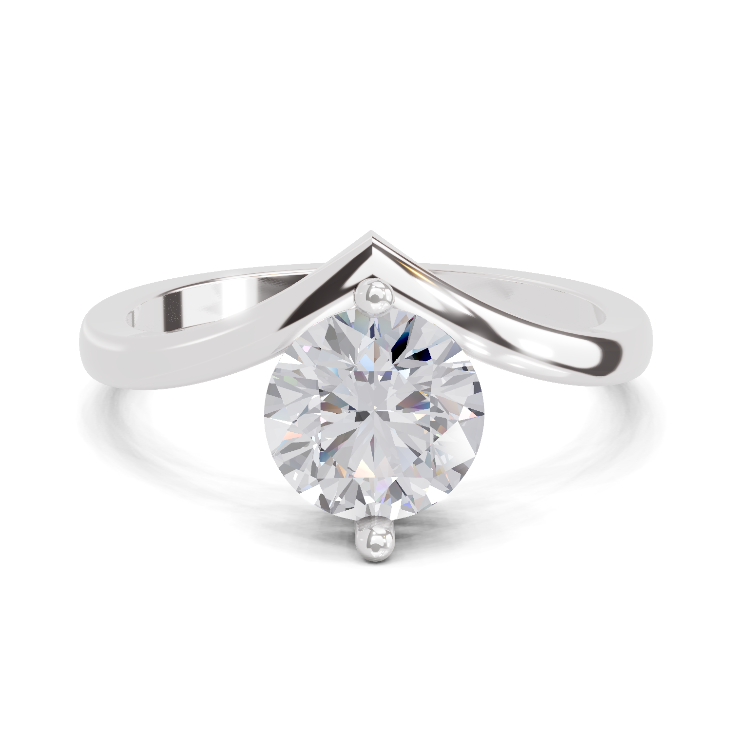 1.25 Carat Solara Crown Promise Engagement Ring | 14K White Gold