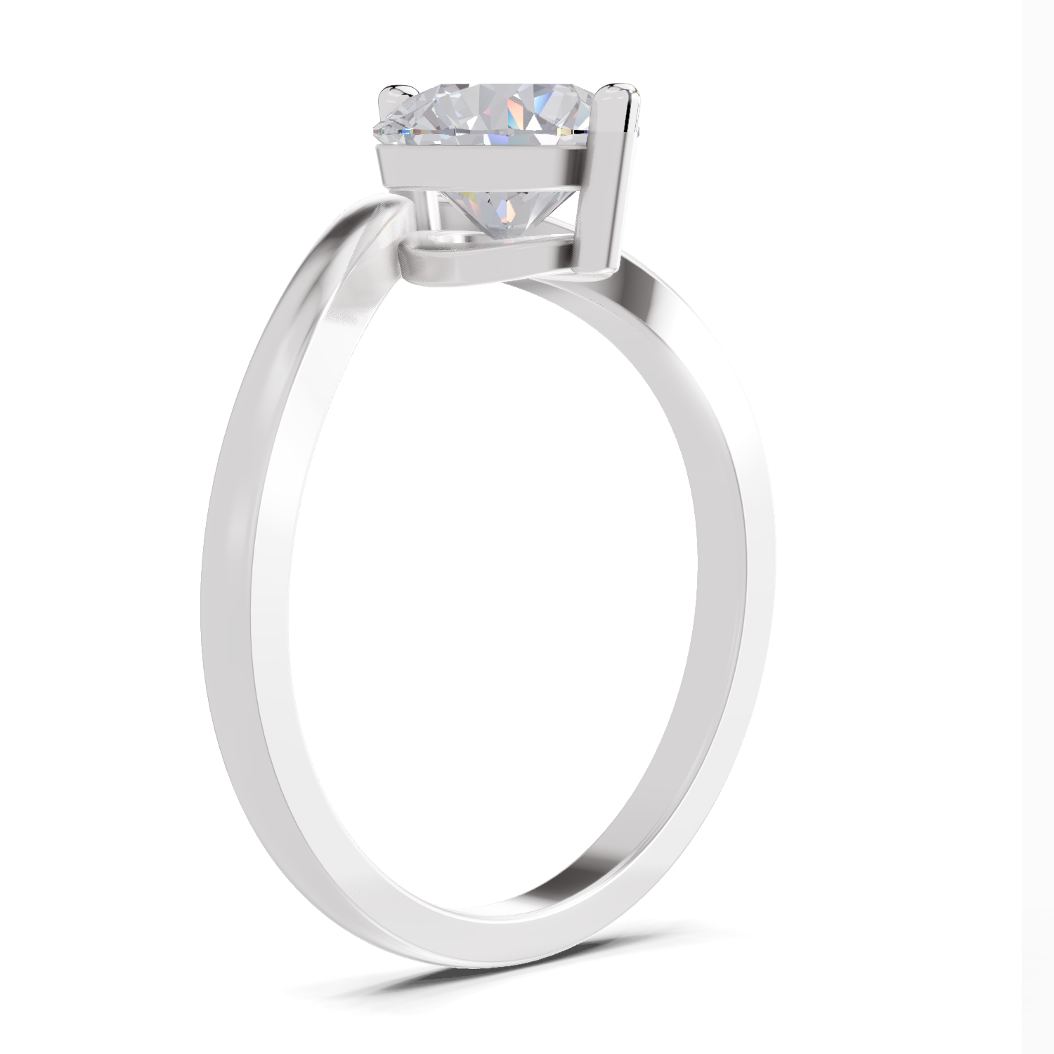 1.25 Carat Solara Crown Promise Engagement Ring | 14K White Gold