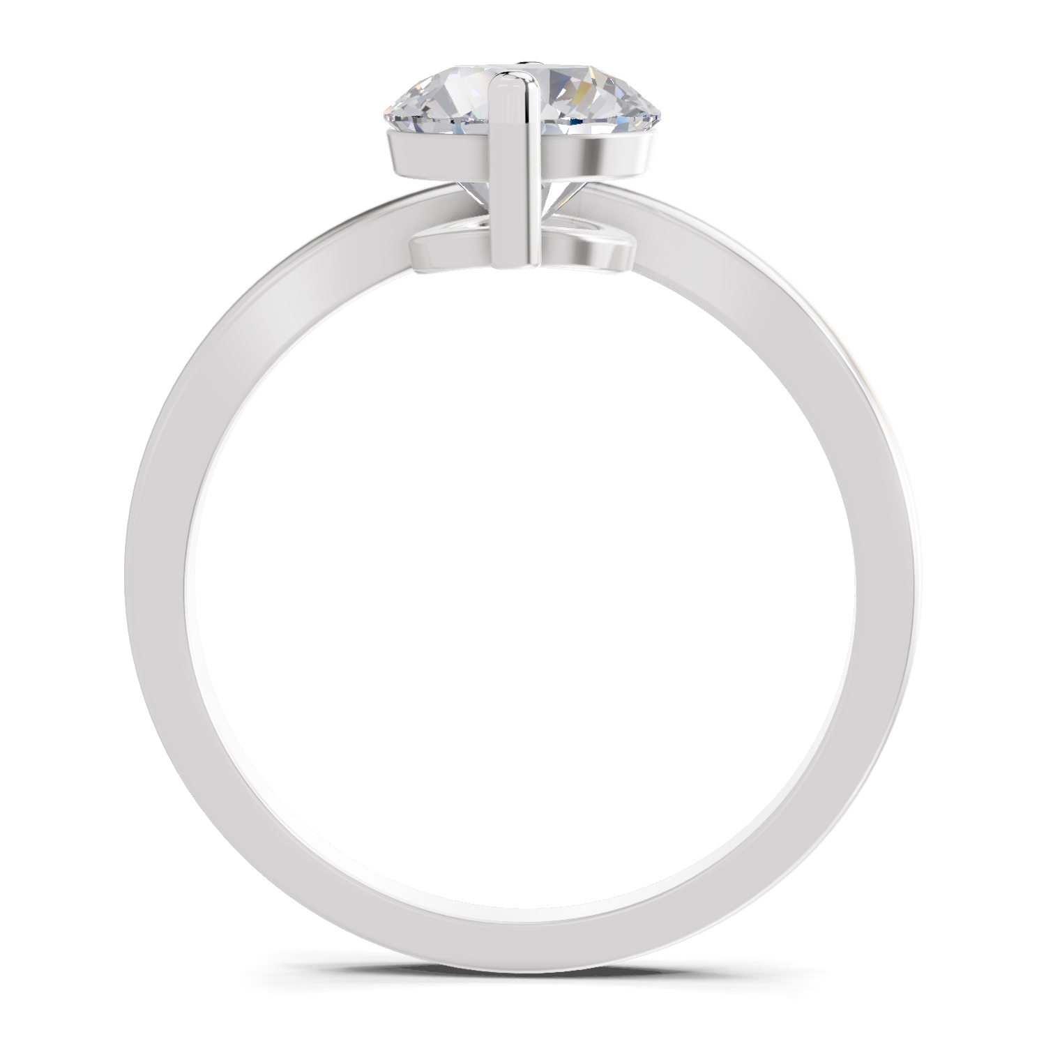 1.25 Carat Solara Crown Promise Engagement Ring | 14K White Gold