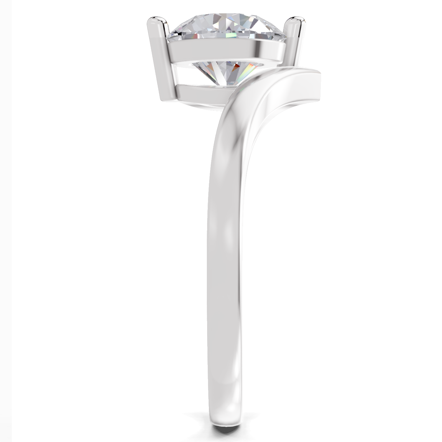 1.25 Carat Solara Crown Promise Engagement Ring | 14K White Gold