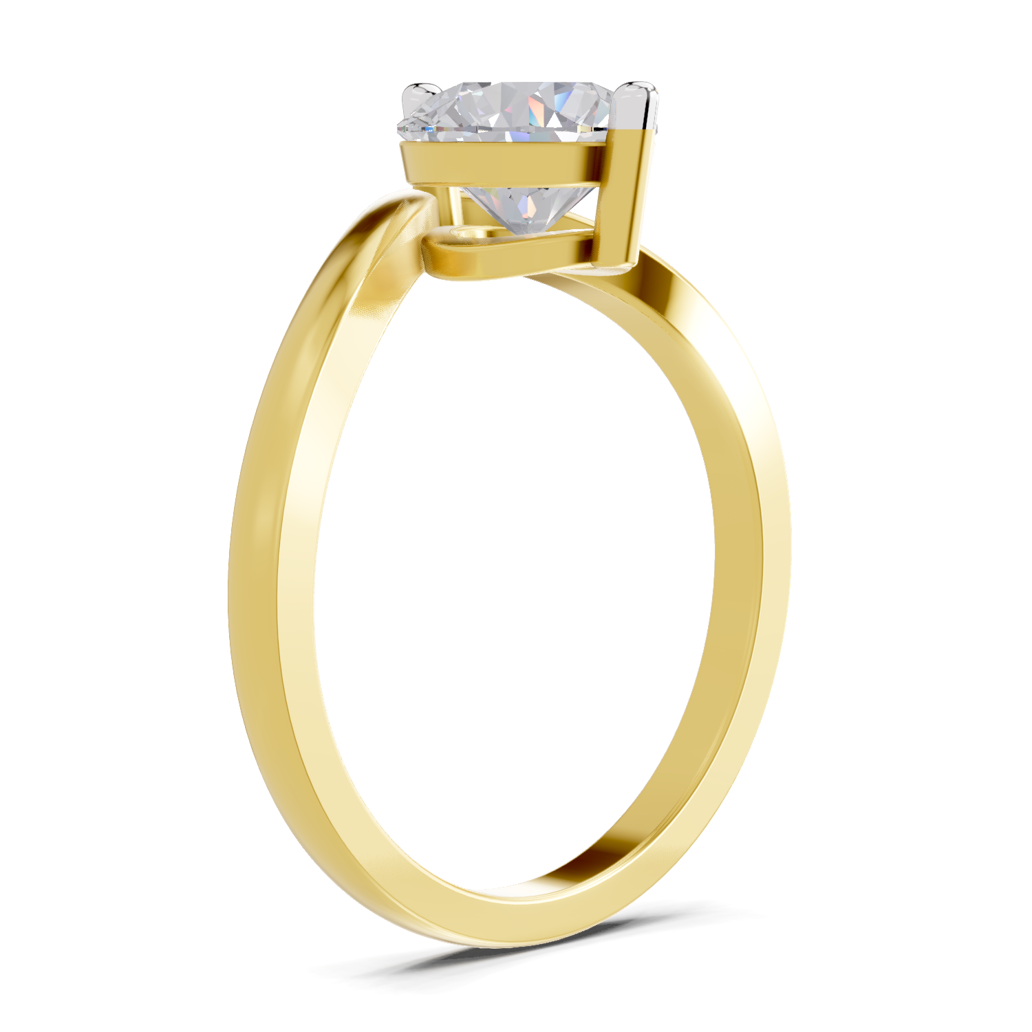 1.25 Carat Solara Crown Promise Engagement Ring | 14K Yellow Gold