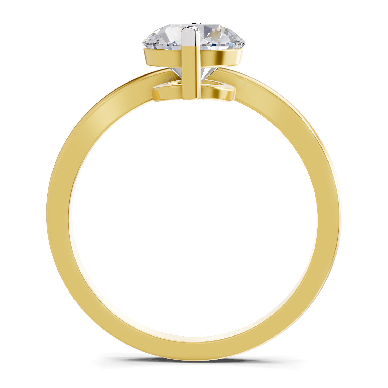 1.25 Carat Solara Crown Promise Engagement Ring | 14K Yellow Gold