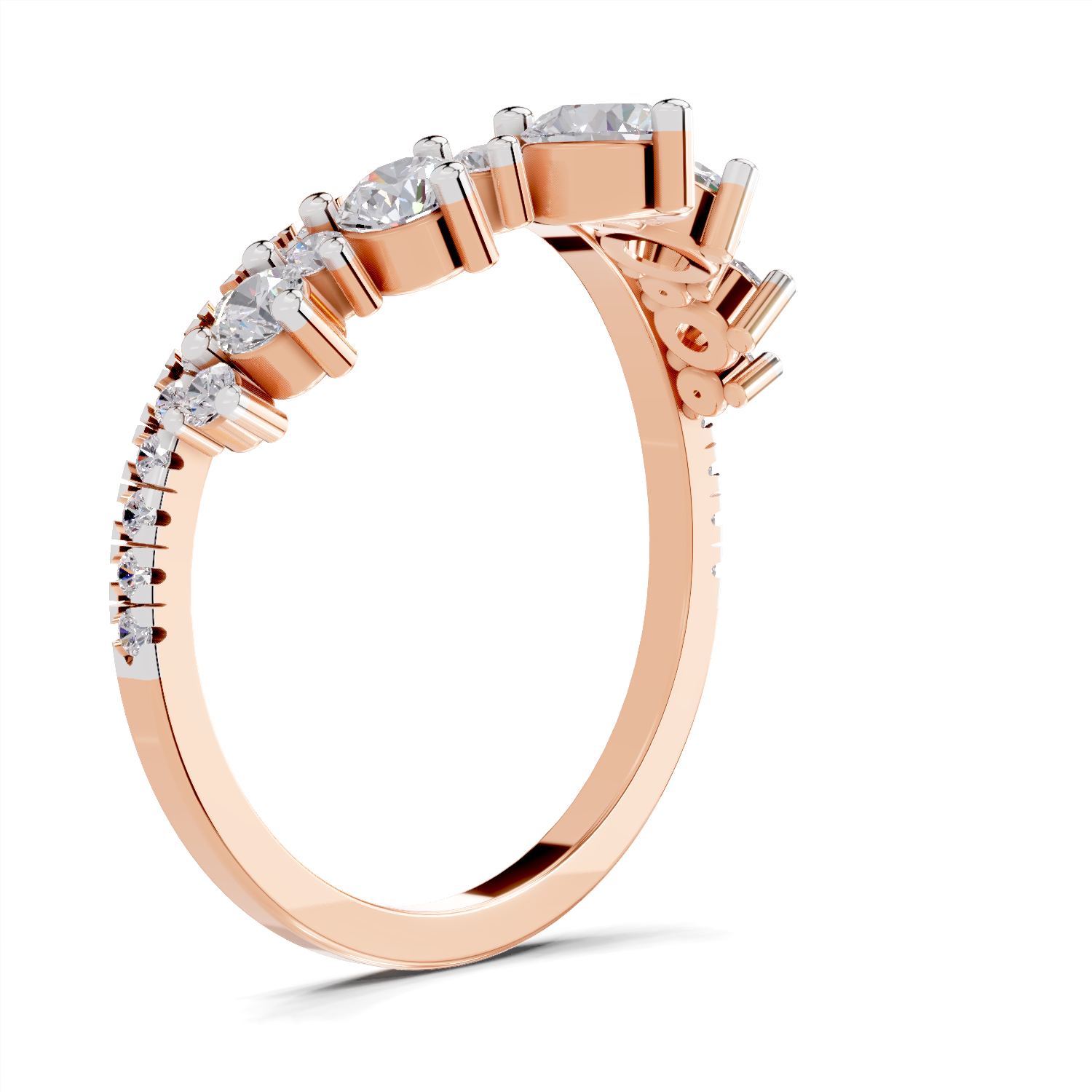 0.81 Carat Crownlight Promise Engagement Ring | 14K Rose Gold