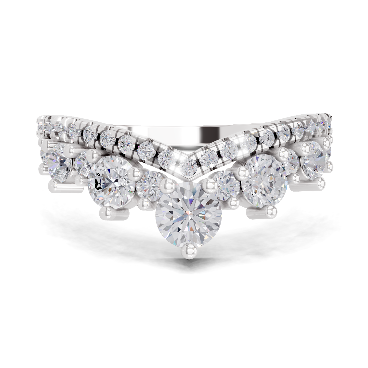 0.81 Carat Crownlight Promise Engagement Ring | 14K White Gold